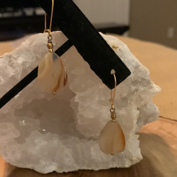 Hand Crafted Natural Carnelian Drop Earrings.  Boho earrings. Artisan Jewelry - Picture 6 of 6